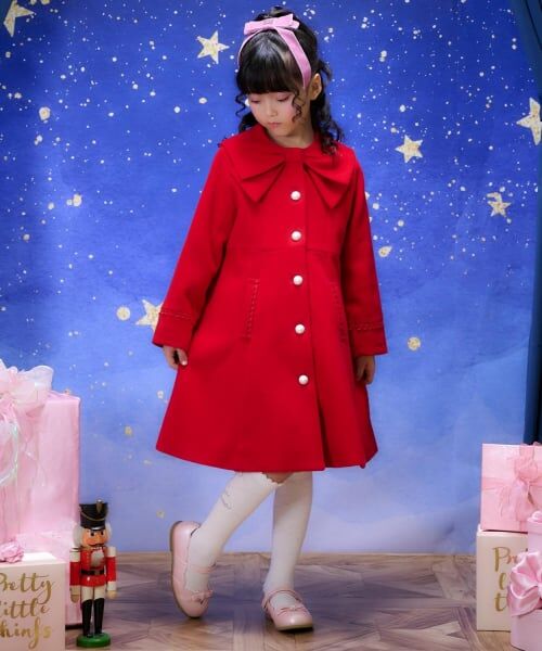 mezzo piano / メゾピアノ その他アウター | リボンカラー　ウールコート | 詳細16