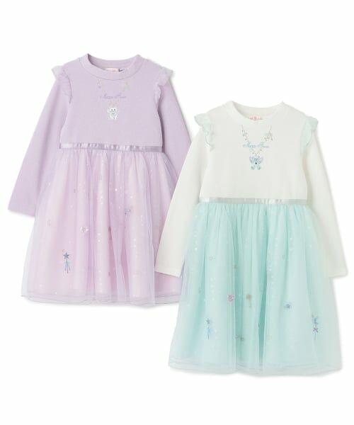 mezzo piano / メゾピアノ ミニ丈・ひざ丈ワンピース | マジカル刺しゅうドッキングワンピース | 詳細12