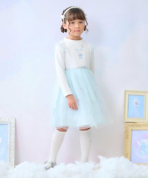 mezzo piano / メゾピアノ ミニ丈・ひざ丈ワンピース | マジカル刺しゅうドッキングワンピース | 詳細15