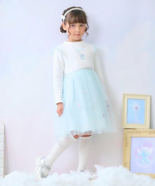 mezzo piano / メゾピアノ ミニ丈・ひざ丈ワンピース | マジカル刺しゅうドッキングワンピース | 詳細16