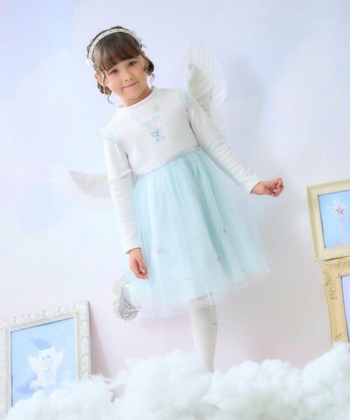 mezzo piano / メゾピアノ ミニ丈・ひざ丈ワンピース | マジカル刺しゅうドッキングワンピース | 詳細17