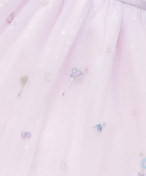 mezzo piano / メゾピアノ ミニ丈・ひざ丈ワンピース | マジカル刺しゅうドッキングワンピース | 詳細9