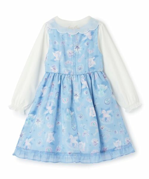 mezzo piano / メゾピアノ ミニ丈・ひざ丈ワンピース | マジカル柄ワンピース　＆ブラウスセット | 詳細1