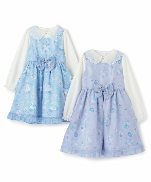 mezzo piano / メゾピアノ ミニ丈・ひざ丈ワンピース | マジカル柄ワンピース　＆ブラウスセット | 詳細14