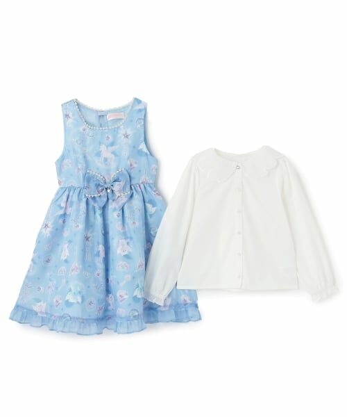 mezzo piano / メゾピアノ ミニ丈・ひざ丈ワンピース | マジカル柄ワンピース　＆ブラウスセット | 詳細3