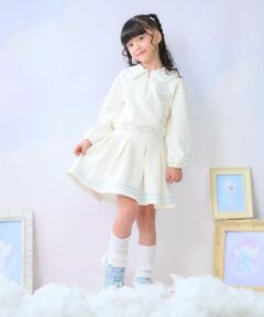 mezzo piano / メゾピアノ スウェット | カットジャガード　ハーフZIPセーラー　セットアップ