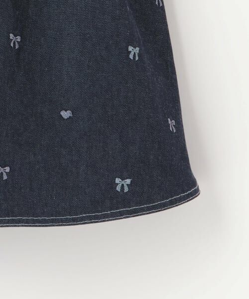 mezzo piano / メゾピアノ ミニ丈・ひざ丈ワンピース | リボン刺しゅうキャミワンピース＆長袖Tシャツセット | 詳細6