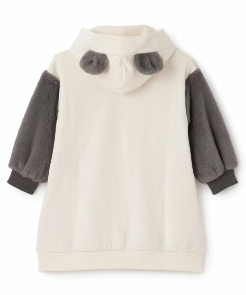 mezzo piano / メゾピアノ ミニ丈・ひざ丈ワンピース | 動物パーカ　カットワンピース | 詳細1