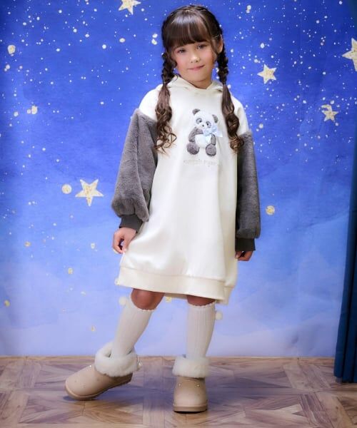 mezzo piano / メゾピアノ ミニ丈・ひざ丈ワンピース | 動物パーカ　カットワンピース | 詳細16