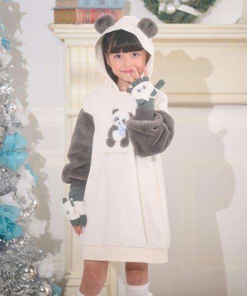 mezzo piano / メゾピアノ ミニ丈・ひざ丈ワンピース | 動物パーカ　カットワンピース | 詳細18