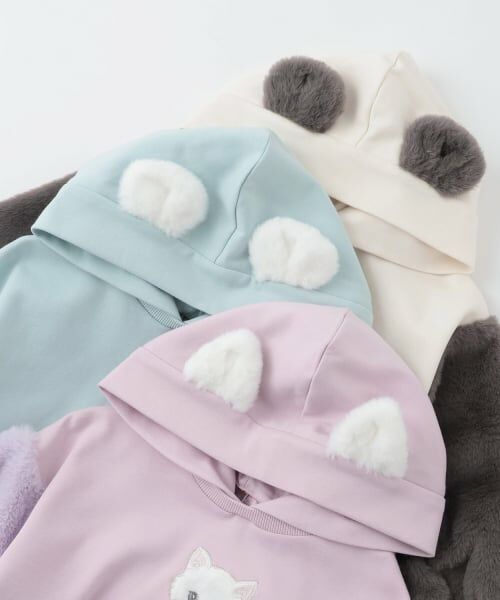 mezzo piano / メゾピアノ ミニ丈・ひざ丈ワンピース | 動物パーカ　カットワンピース | 詳細4