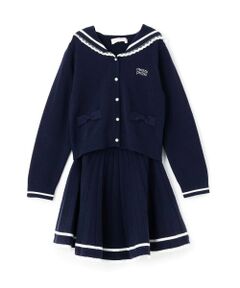 mezzo piano / メゾピアノ カーディガン・ボレロ | セーラーニット　セットアップ