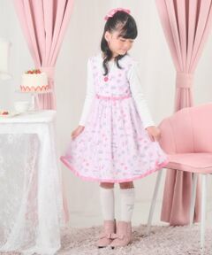 mezzo piano / メゾピアノ ミニ丈・ひざ丈ワンピース | 【リキュエム】柄　ドッキングワンピース