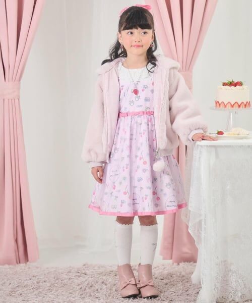 mezzo piano / メゾピアノ ミニ丈・ひざ丈ワンピース | 【リキュエム】柄　ドッキングワンピース | 詳細12