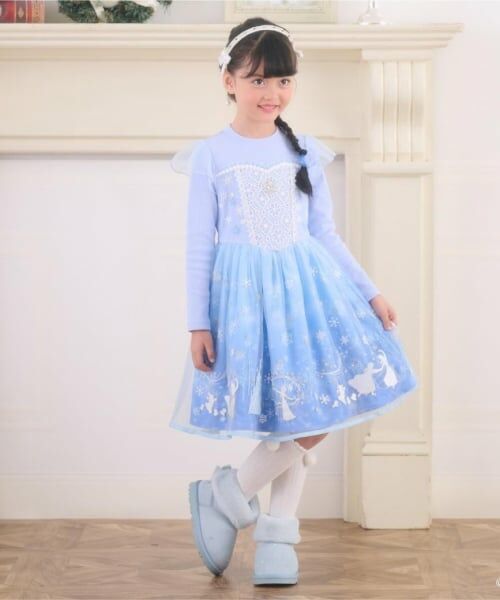 mezzo piano / メゾピアノ ミニ丈・ひざ丈ワンピース | 【アナと雪の女王】エルサ/なりきりワンピース（サックス）