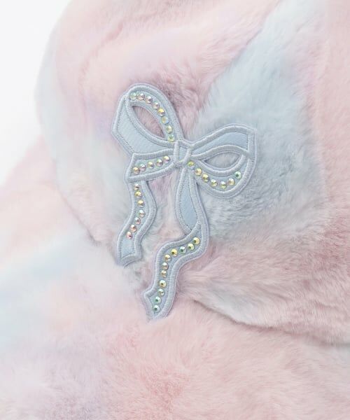 mezzo piano / メゾピアノ キャップ | リボンワッペン　フェイクファーキャップ | 詳細2