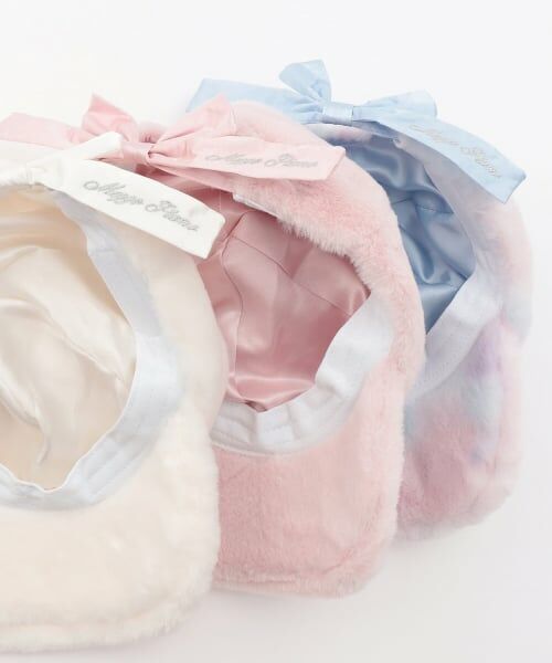 mezzo piano / メゾピアノ キャップ | リボンワッペン　フェイクファーキャップ | 詳細6