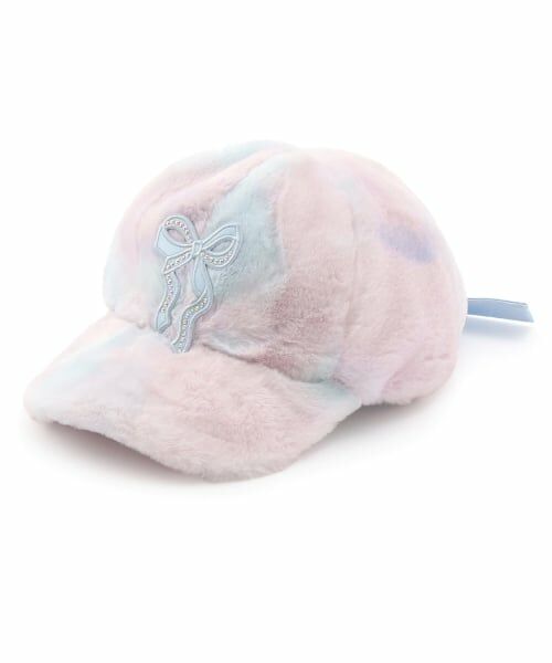 mezzo piano / メゾピアノ キャップ | リボンワッペン　フェイクファーキャップ | 詳細8