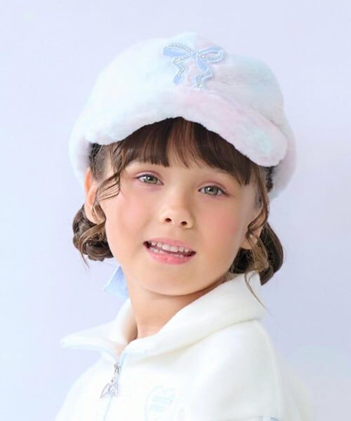 mezzo piano / メゾピアノ キャップ | リボンワッペン　フェイクファーキャップ（マルチ）