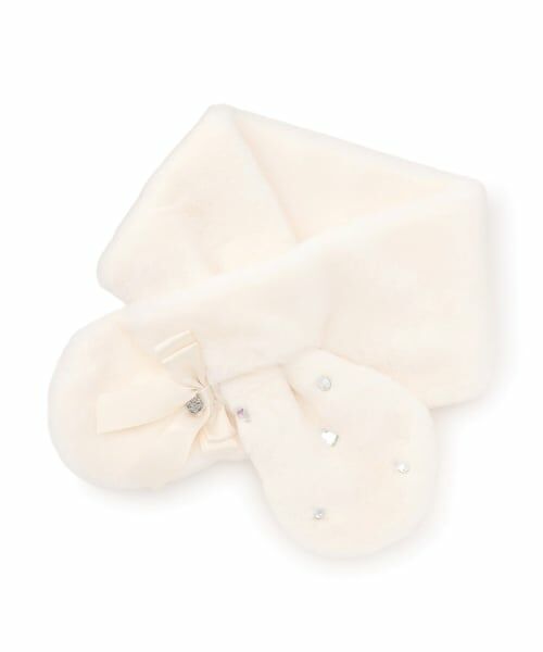 mezzo piano / メゾピアノ マフラー・ショール・スヌード・ストール | リボン　フェイクファーマフラー | 詳細7