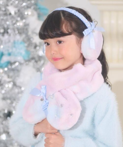 mezzo piano / メゾピアノ マフラー・ショール・スヌード・ストール | リボン　フェイクファーマフラー（マルチ）