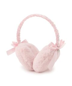 mezzo piano / メゾピアノ ネックウォーマー・イヤーマフ | リボン　フェイクファーイヤマフ