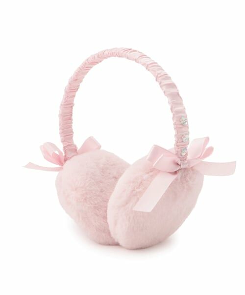 mezzo piano / メゾピアノ ネックウォーマー・イヤーマフ | リボン　フェイクファーイヤマフ | 詳細1