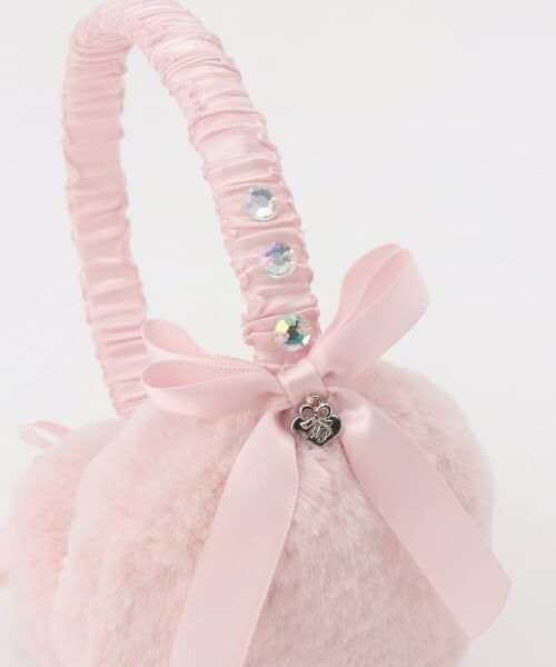 mezzo piano / メゾピアノ ネックウォーマー・イヤーマフ | リボン　フェイクファーイヤマフ | 詳細2