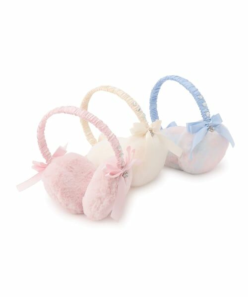 mezzo piano / メゾピアノ ネックウォーマー・イヤーマフ | リボン　フェイクファーイヤマフ | 詳細3