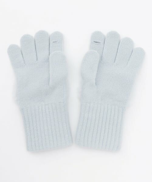 mezzo piano / メゾピアノ 手袋 | リボン　フェイクファーつきニット手袋 | 詳細1