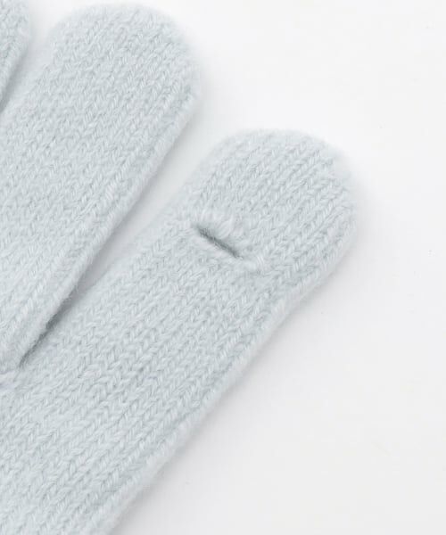 mezzo piano / メゾピアノ 手袋 | リボン　フェイクファーつきニット手袋 | 詳細2