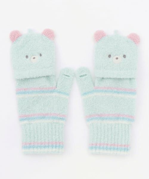 mezzo piano / メゾピアノ 手袋 | アニマルフェイス　マシュマロニット手袋 | 詳細1