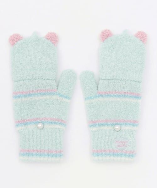 mezzo piano / メゾピアノ 手袋 | アニマルフェイス　マシュマロニット手袋 | 詳細2