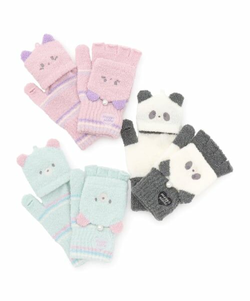 mezzo piano / メゾピアノ 手袋 | アニマルフェイス　マシュマロニット手袋 | 詳細6