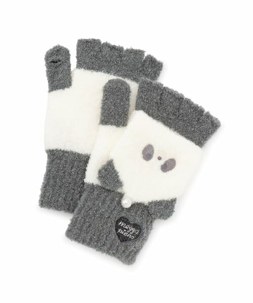 mezzo piano / メゾピアノ 手袋 | アニマルフェイス　マシュマロニット手袋 | 詳細7