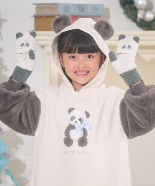 mezzo piano / メゾピアノ 手袋 | アニマルフェイス　マシュマロニット手袋 | 詳細9