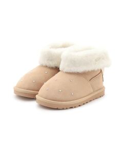 mezzo piano / メゾピアノ ブーツ（ショート丈） | ラインストーン　ムートン風ショートブーツ