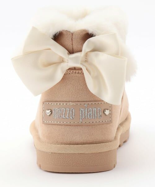 mezzo piano / メゾピアノ ブーツ（ショート丈） | ラインストーン　ムートン風ショートブーツ | 詳細3