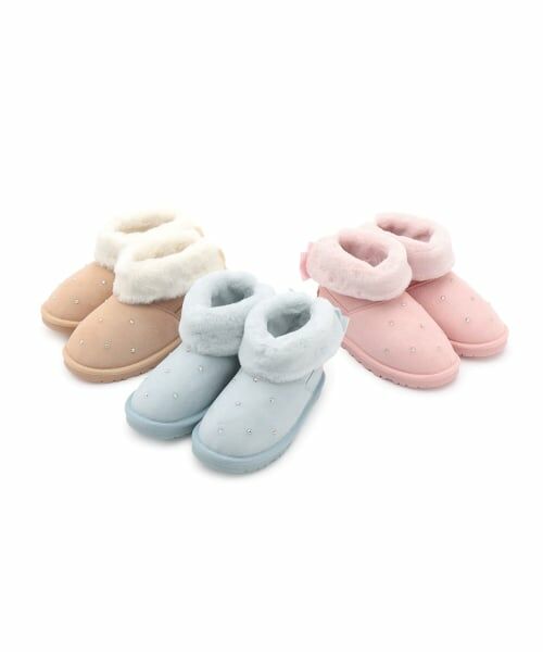 mezzo piano / メゾピアノ ブーツ（ショート丈） | ラインストーン　ムートン風ショートブーツ | 詳細6