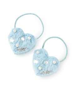 mezzo piano / メゾピアノ ヘアゴム・シュシュ | ぷっくりハートパール　ヘアポニー2個セット