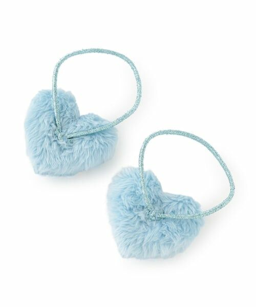 mezzo piano / メゾピアノ ヘアゴム・シュシュ | ぷっくりハートパール　ヘアポニー2個セット | 詳細1