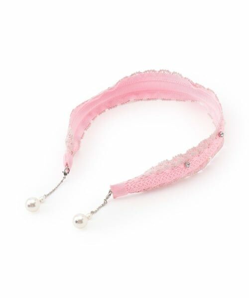 mezzo piano / メゾピアノ カチューシャ・カチューム・その他 | ラメレース　カチューシャ（ライト ピンク）