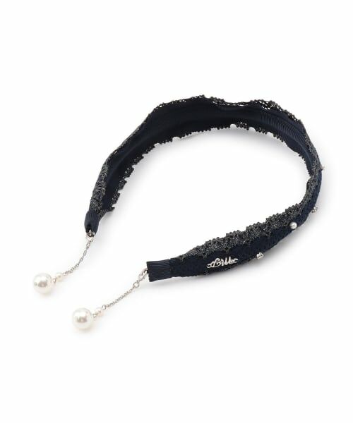 mezzo piano / メゾピアノ カチューシャ・カチューム・その他 | ラメレース　カチューシャ（紺）