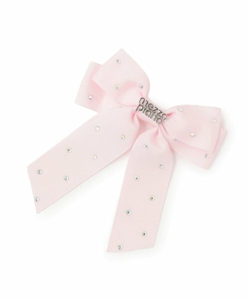 mezzo piano / メゾピアノ ヘアピン | キラキラリボン　ヘアクリップ（ライト ピンク）