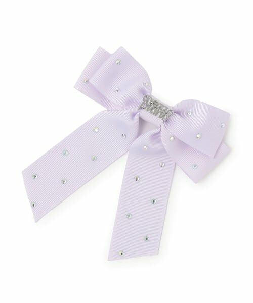 mezzo piano / メゾピアノ ヘアピン | キラキラリボン　ヘアクリップ（ラベンダー）