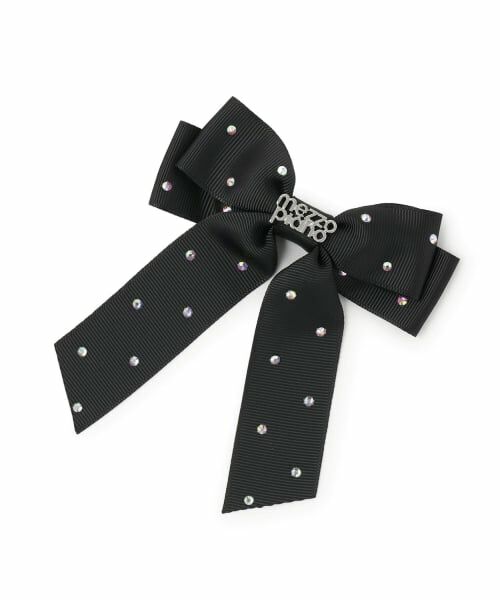 mezzo piano / メゾピアノ ヘアピン | キラキラリボン　ヘアクリップ（黒）