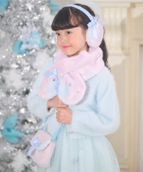 mezzo piano / メゾピアノ ショルダーバッグ | リボン　フェイクファーポシェット | 詳細8