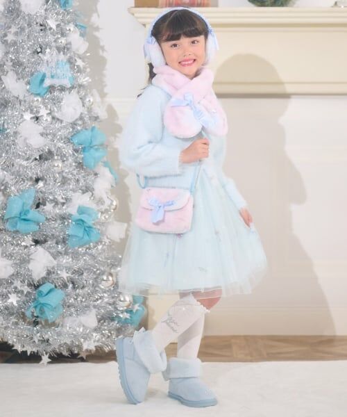 mezzo piano / メゾピアノ ショルダーバッグ | リボン　フェイクファーポシェット | 詳細9