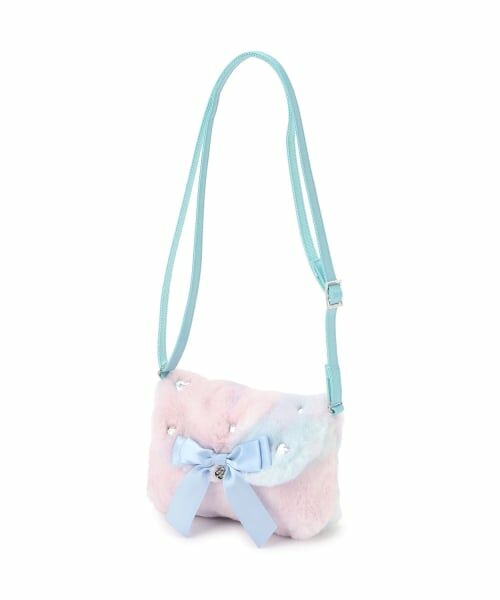 mezzo piano / メゾピアノ ショルダーバッグ | リボン　フェイクファーポシェット（マルチ）