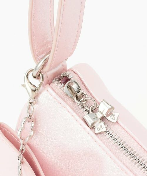 mezzo piano / メゾピアノ ショルダーバッグ | チェーン飾り付　リボンショルダーバッグ | 詳細3